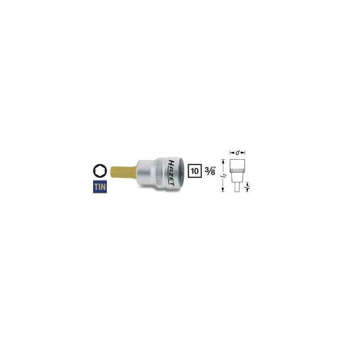 Hazet Skrutrekkerpipe 8801K-9 NV 9 mm 3/8 tomme (1 mm) firkantdrev