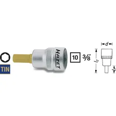 Hazet Skrutrekkerpipe 8801K-10 NV 10 mm 3/8 tomme (1 mm) firkantdrev