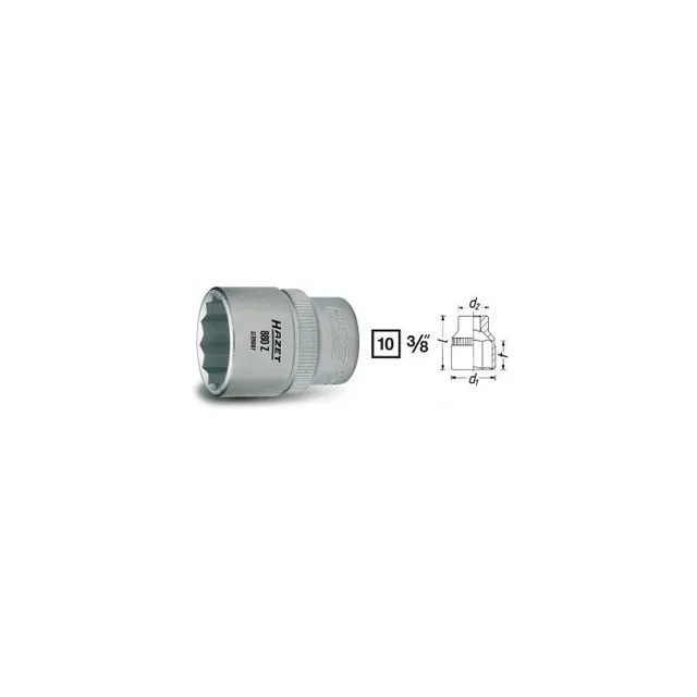 Hazet Pipe 880Z-9 NV 9 mm 3/8 tomme (1 mm) firkantdrev 