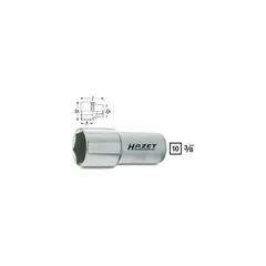 Hazet Tennplugg-pipe 880MGT 6-kant 3/8 tomme (1 mm) firkantdrev | 13/16"