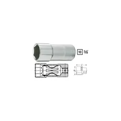 Hazet Tennplugg-pipe 880KF 6-kant 3/8 tomme (1 mm) firkantdrev | 13/16"