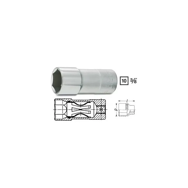 Hazet Tennplugg-pipe 880KF 6-kant 3/8 tomme (1 mm) firkantdrev | 13/16" 