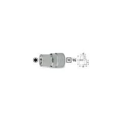 Hazet Pipe 880-E8 utv. TORX® 3/8 tomme (1 mm) firkantdrev | NV E8