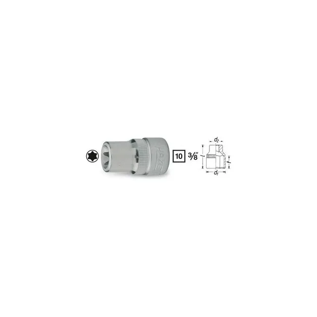 Hazet Pipe 880-E8 utv. TORX® 3/8 tomme (1 mm) firkantdrev | NV E8 