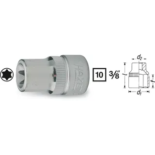 Hazet Pipe 880-E5 utv. TORX® 3/8 tomme (1 mm) firkantdrev | NV E5