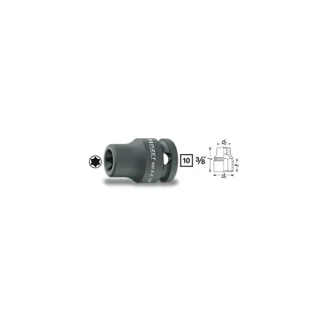 Hazet Slagpipe 880S-E14 utv. TORX® 3/8 tomme (1 mm) firkantdrev | NV E14 