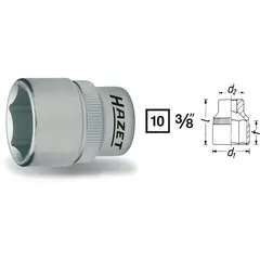 Hazet Pipe 880-21 6-kant 3/8 tomme (1 mm) firkantdrev | NV 21 mm