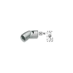 Hazet Leddpipe 880G-19 6-kant 3/8 tomme (1 mm) firkantdrev | NV 19 mm