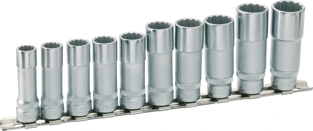 Hazet 12-kant pipesett 880TZ/10H 11 3/8 tomme (1 mm) firkantdrev | 1 deler 