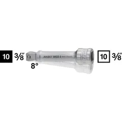 Hazet Forlenger 8822-3 Lengde 74 mm svingbar | 3/8 tomme (1 mm) firkantdrev