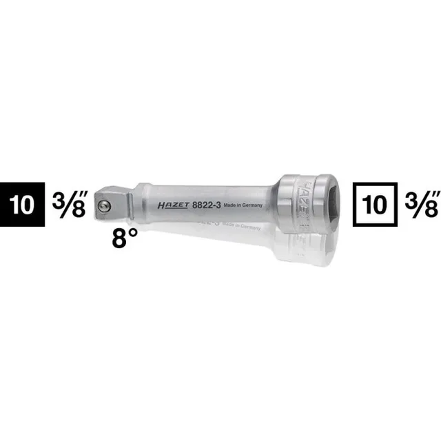 Hazet Forlenger 8822-3 Lengde 74 mm svingbar | 3/8 tomme (1 mm) firkantdrev 