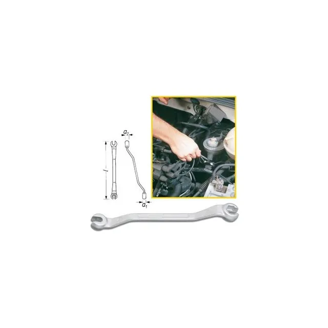 Hazet Dobbelt ringnøkkel 612N-12X14 åpen | 6-kant | NV 12 x 14 mm 