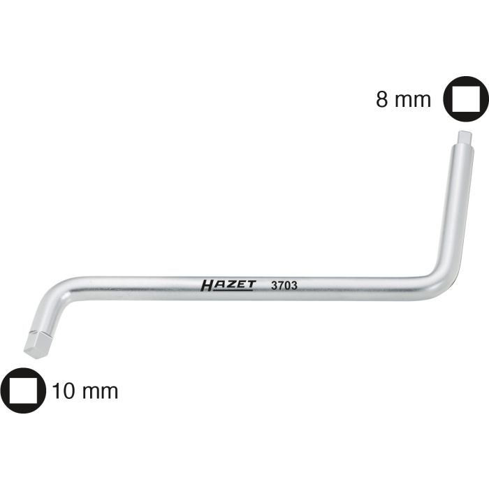 Hazet Oljetjenestenøkkel 3703 Innvendig firkantprofil | NV 8 x 1 mm