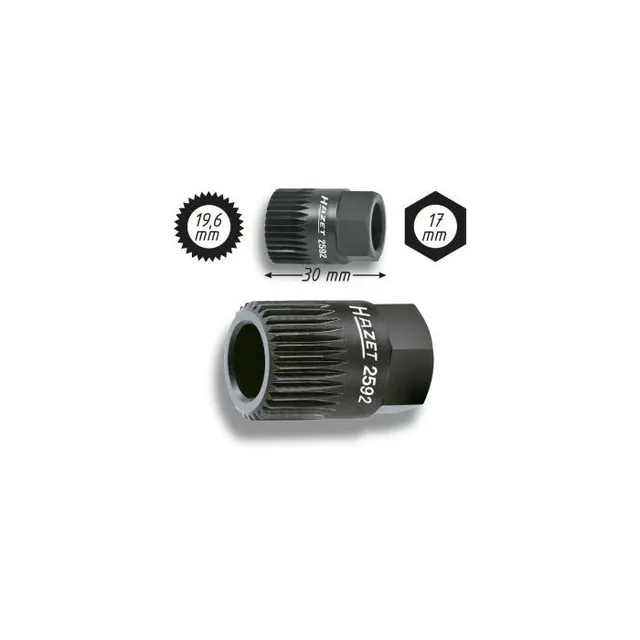 Hazet Kilereimskive-adapter 2592 17 mm utvendig sekskant | NV 19,6 mm 
