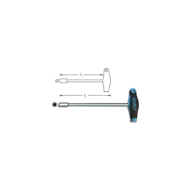 Hazet Pipeholder 428LG-8 6-kant med T-håndtak | NV 8 mm 
