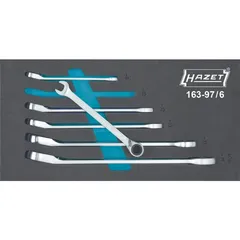 Hazet Skralle-kombinasjonsnøkkelsett Utvendig traksjonsprofil 12-kant | 8