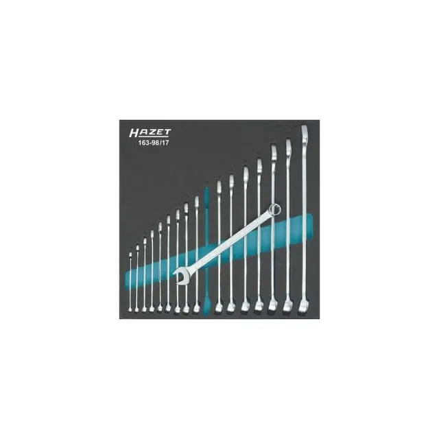 Hazet Kombinasjonsnøkkelsett 163-98/17 Utvendig traksjonsprofil 12-kant 
