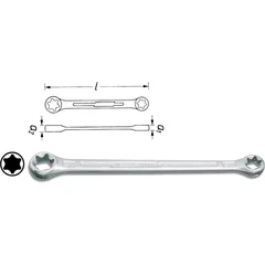 Hazet Dobbelt ringnøkkelsett 609-E10XE12 utv. TORX® | NV E1, E12