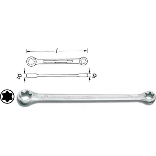Hazet Dobbelt ringnøkkelsett 609-E10XE12 utv. TORX® | NV E1, E12