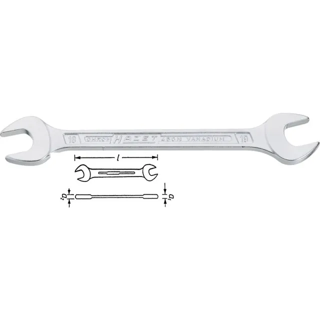 Hazet Dobbelthodet fastnøkkel 450N-6X7 6-kant | NV 6 x 7 mm 
