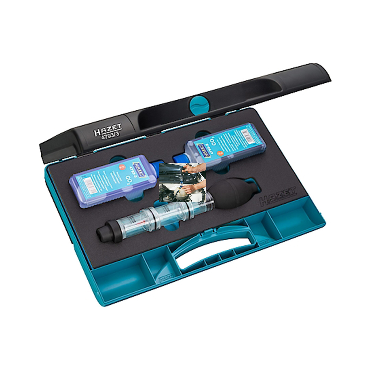 Hazet Lekkasjetester for topplokk 4793/3 3 deler