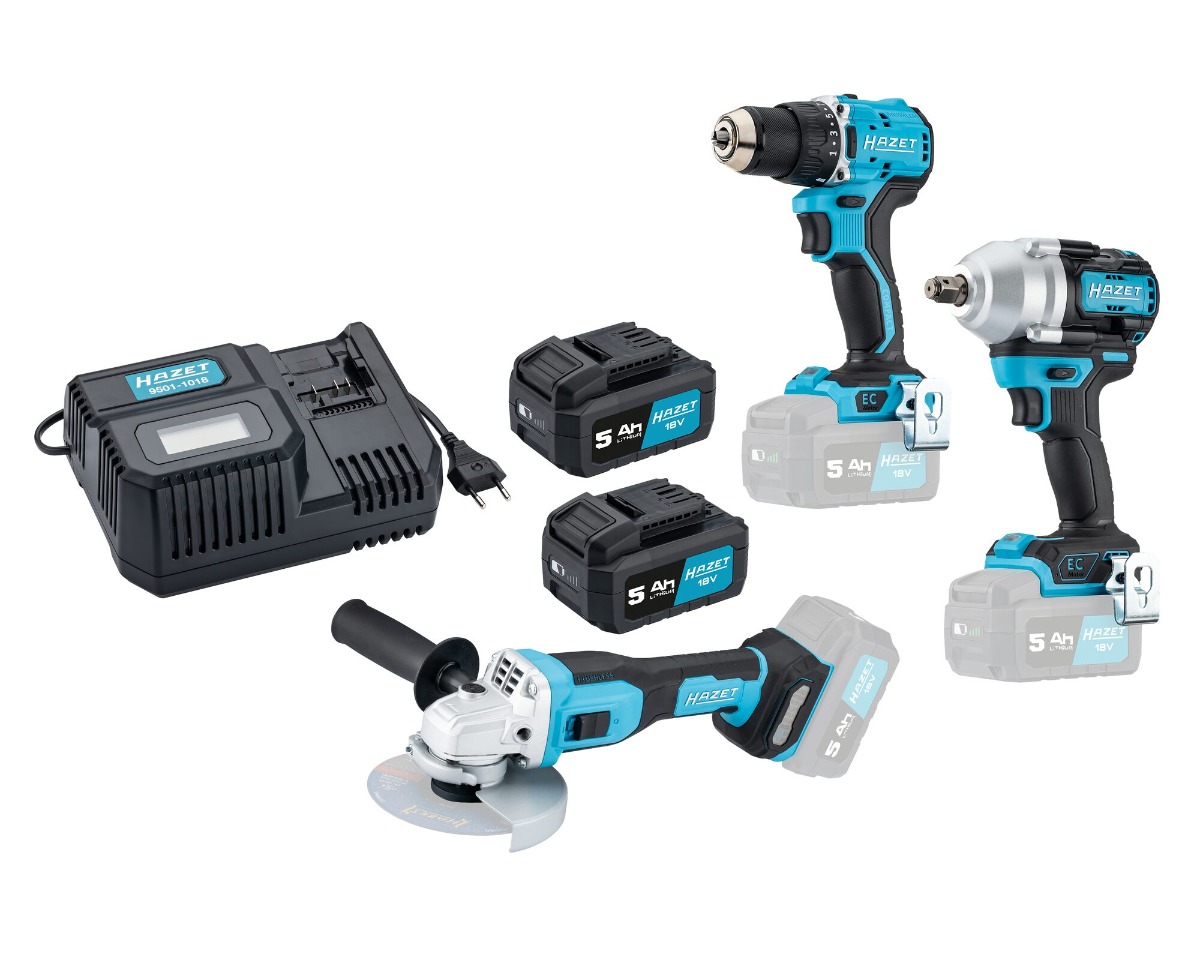 Hazet Batteri-bormaskin 9500P-1/6 1/2" batteri-muttertrekker | 18 Volt