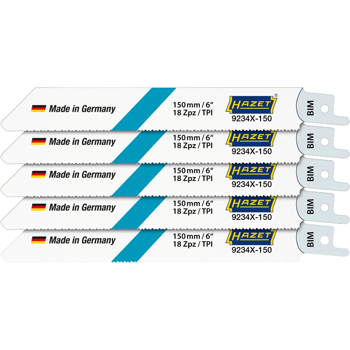 Hazet Sagbladsett 9234X-150/5 5 deler Batteri-sabelsager