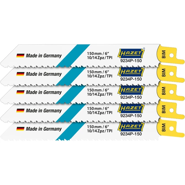 Hazet Sagbladsett 9234M-150/5 5 deler Batteri-sabelsager 