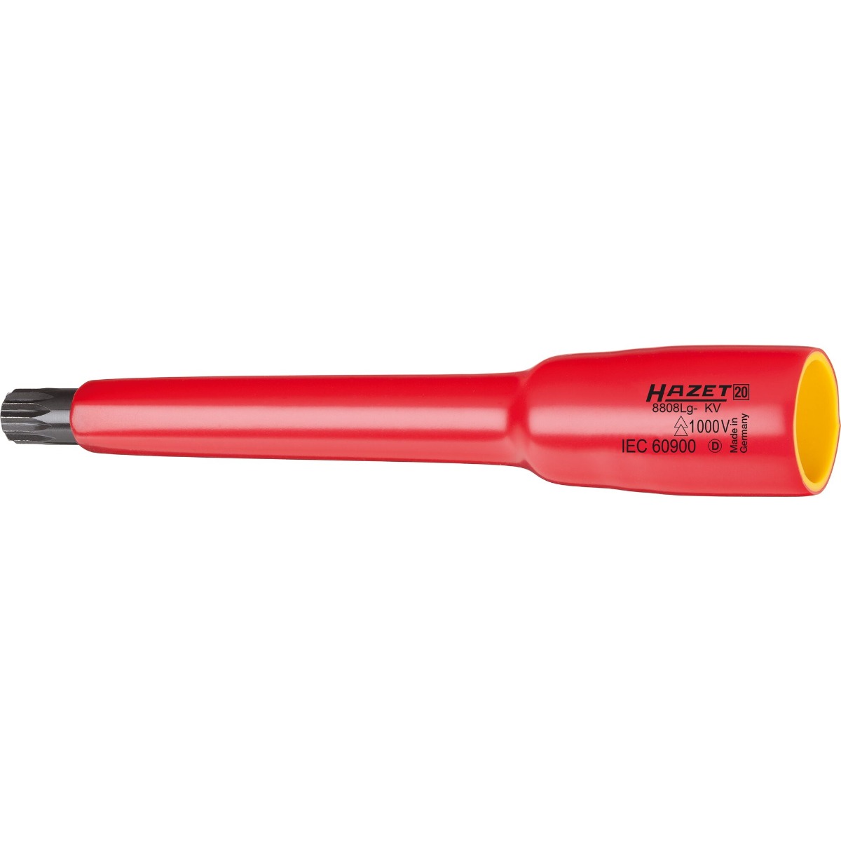 Hazet Skrutrekkerpipe 8808LG-8KV NV M8 isolert | 3/8 tomme (1 mm) firkantdrev