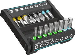 Hazet SmartHolder med 16 bits 2304SH-2 kort | 1/4 tomme sekskant | 16 deler
