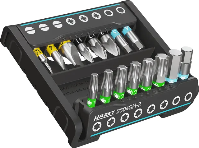 Hazet SmartHolder med 16 bits 2304SH-2 kort | 1/4 tomme sekskant | 16 deler 