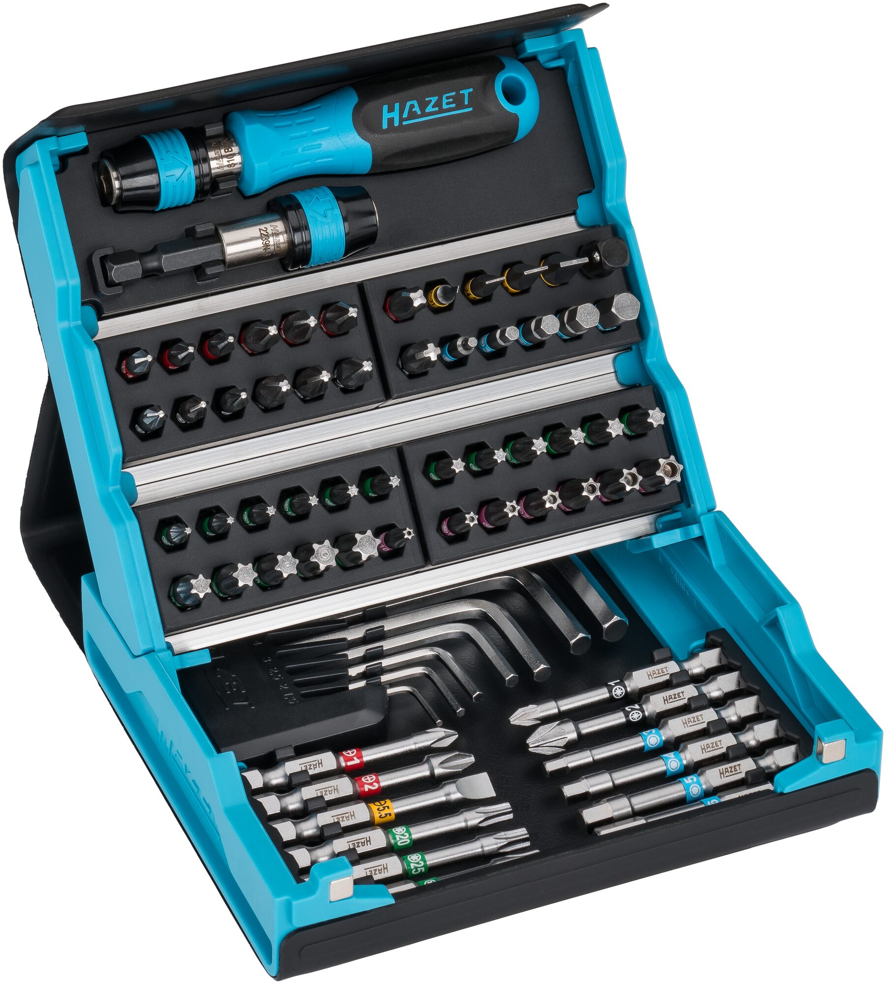 Hazet SmartCase, bitsett 2200SC-1 1/4 tomme sekskant | 69 deler | 1,5 – 6