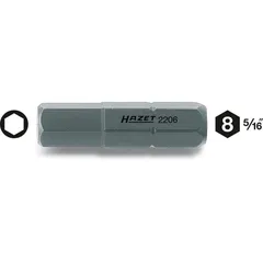Hazet Bits 2206-10 5/16 tomme sekskant Unbrakoprofil | NV 1 mm