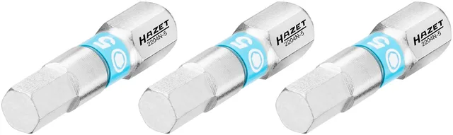 Hazet Bits 2204N-5/3 1/4 tomme sekskant Unbrakoprofil | 3 deler | NV 5 mm 
