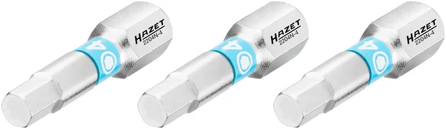 Hazet Bits 2204N-4/3 1/4 tomme sekskant Unbrakoprofil | 3 deler | NV 4 mm 