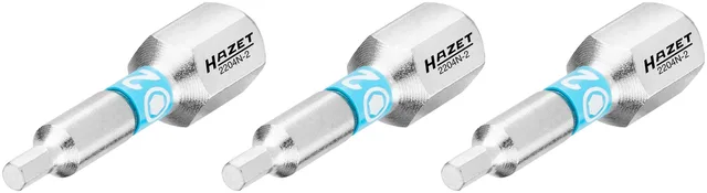 Hazet Bits 2204N-2/3 1/4 tomme sekskant Unbrakoprofil | 3 deler | NV 2 mm 