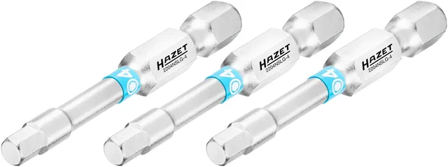 Hazet Bits 2204NSLG-4/3 3 deler 1/4 tomme sekskant | Unbrakoprofil 