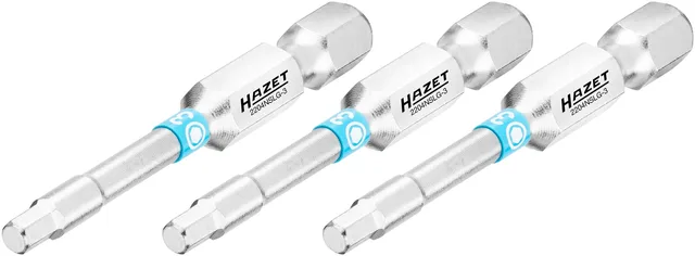 Hazet Bits 2204NSLG-3/3 3 deler 1/4 tomme sekskant | Unbrakoprofil 