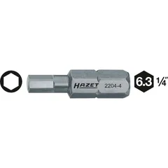 Hazet Bits 2204-7 1/4 tomme sekskant Unbrakoprofil | NV 7 mm