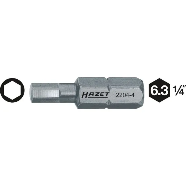 Hazet Bits 2204-7 1/4 tomme sekskant Unbrakoprofil | NV 7 mm 