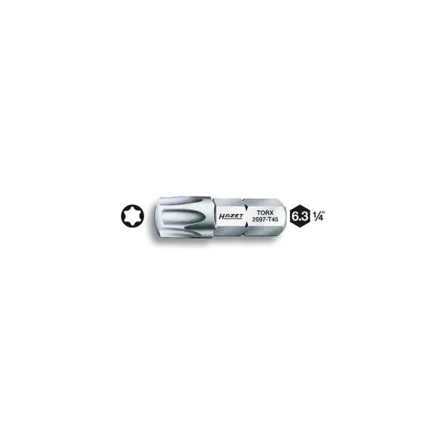 Hazet Bits 2597-T45 1/4 tomme sekskant innv. TORX® | NV T45 