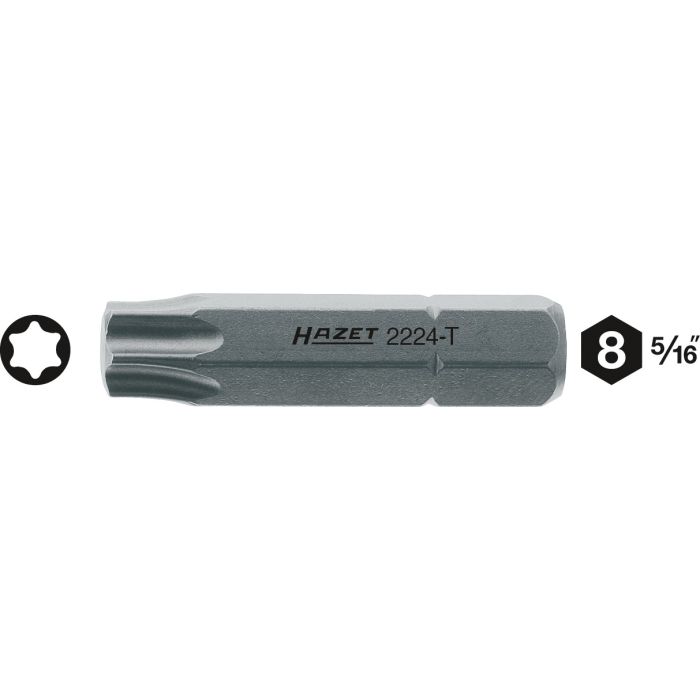 Hazet Bits 2224-T27 5/16 tomme sekskant innv. TORX® | NV T27