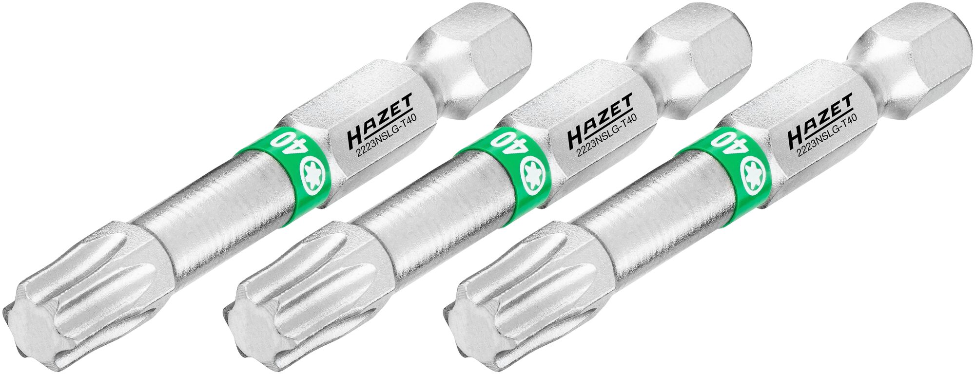 Hazet Bits 2223NSLG-T40/3 innv. TORX® 1/4 tomme sekskant | 3 deler | NV T4