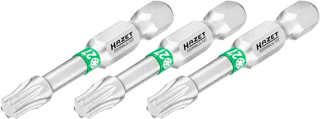 Hazet Bits 2223NSLG-T27/3 innv. TORX® 1/4 tomme sekskant | 3 deler | NV T27 