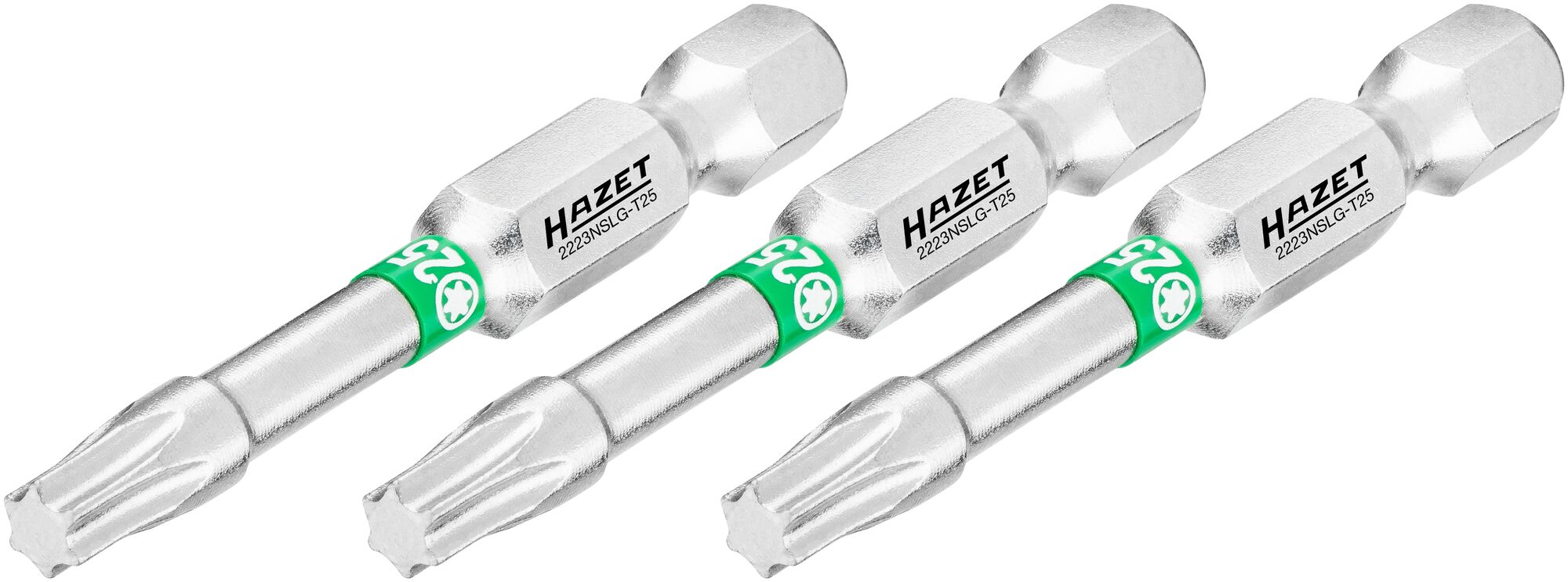 Hazet Bits 2223NSLG-T25/3 innv. TORX® 1/4 tomme sekskant | 3 deler | NV T25