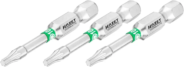 Hazet Bits 2223NSLG-T10/3 innv. TORX® 1/4 tomme sekskant | 3 deler | NV T1 