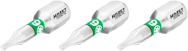 Hazet Bits 2223N-T6/3 1/4 tomme sekskant innv. TORX® | 3 deler | NV T6 