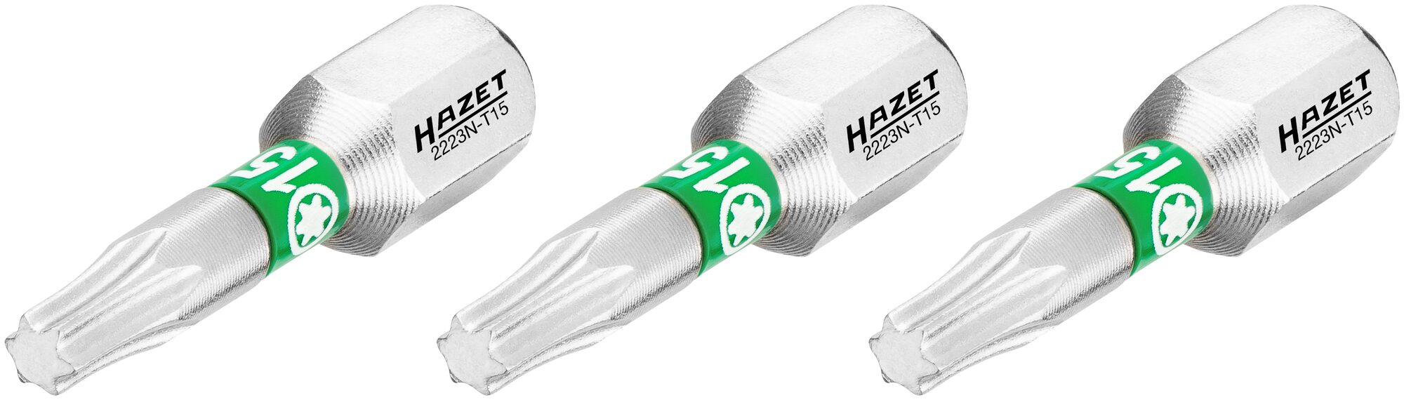 Hazet Bits 2223N-T15/3 innvendig TORX® 1/4 tomme sekskant | 3 deler | NV T15