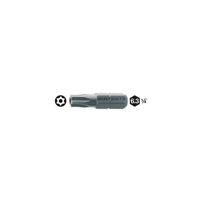 Hazet Bits 2223-T9H 1/4 tomme sekskant Sabotasjemotstandig TORX®-profil