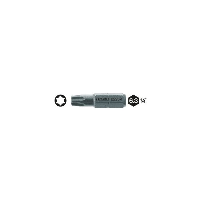 Hazet Bits 2223-T9 1/4 tomme sekskant innv. TORX® | NV T9